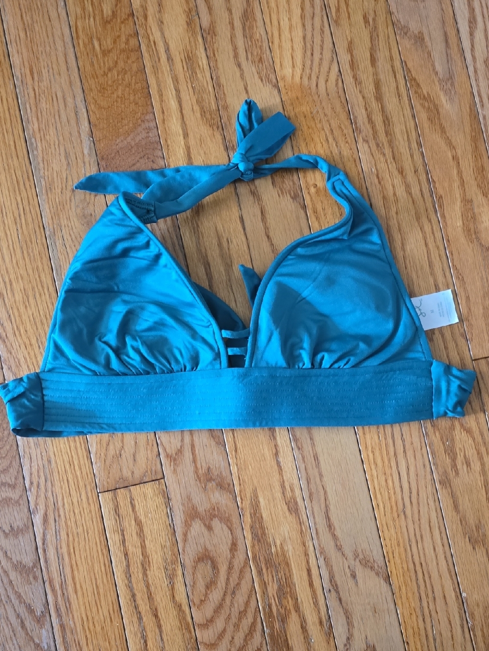 Kona Sol Teal Halter Swim Top